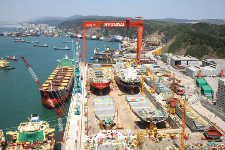 نزول ناگهانی سفارشات کشتی سازی در هیوندایی