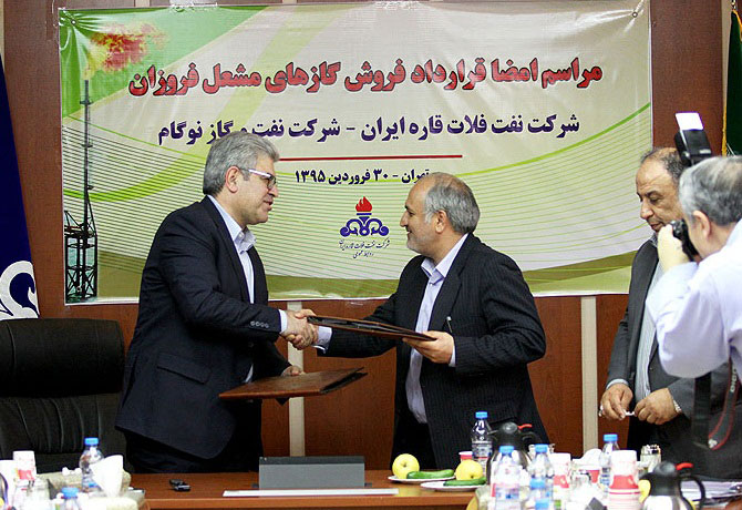 قرارداد فروش گازهای همراه نفت میدان فروزان امضا شد