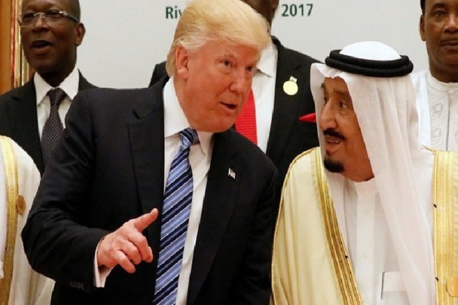 شاه سعودی و ترامپ درباره اوضاع بازار نفت گفت وگو کردند
